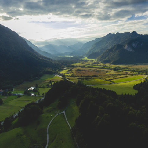 Luftaufnahme Ammergauer Alpen Ettal