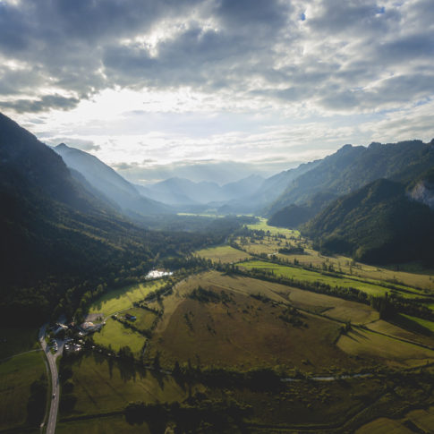 Luftaufnahme ammergauer Alpen Moos