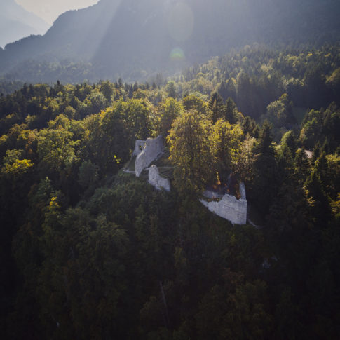 Burgruine Burgrain Garmisch-Partenkirchen Luftaufnahme